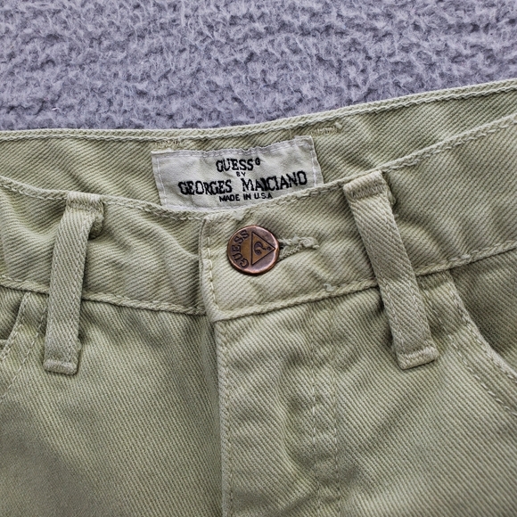 Vintage GUESS Marciano Womens High Rise Jeans Size 26 Light Green Tapered Leg - Picture 5 of 13